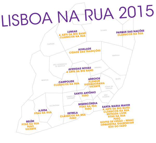 Lisboa na Rua 2015 Mapa